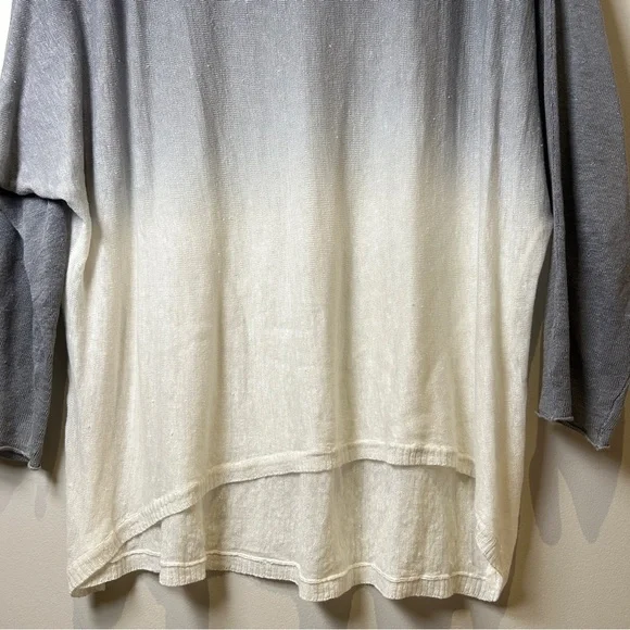 Acrobat Gray & White Ombre Dolman Sleeve Flowy Elegant Lightweight Sweater XS/S - Picture 5 of 6